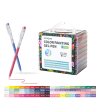 72 Warna Set Pulpen Gel Plastik Morandi Lucu Kawaii Estetik Pastel Alat Tulis 0.6mm Pulpen Tinta Berwarna untuk Pelajar Sekolah Kantor