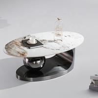 Tables basses rondes en acier inoxydable de style moderne, luxueuses et durables, pour le salon, meubles de maison