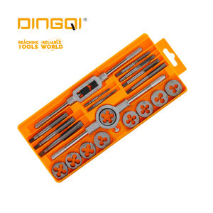 DINGQI Usine En Gros 20pcs Métrique <span class=keywords><strong>Taraud</strong></span> Et Die Set Robinet Et Die Set Professionnel Avec Mallette De Rangement - Product Image 1