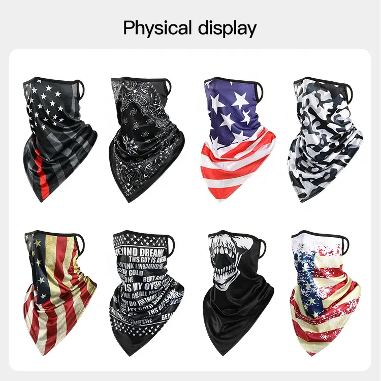 Golovejoy XTJ30 Promotionele Goedkope Fashion Custom Gezicht Gaiter Neck Tube Hoofdband Fietsen Magische Driehoek Bandana Gezichtsmasker