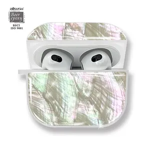 Capa de fone de ouvido luxuosa para Airpod Gen 3 Pro 4 Pro5 2024, novidade de Bling Cool Madrepérola