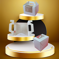 Carton plat pliable personnalisé Boîtes de transport de gâteau au fromage imprimées de luxe Boîte d'emballage de gâteau d'anniversaire