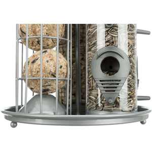 3-in-1 Durable Iron Design Outdoor Metal Hanging Automatic Eco-friendly <strong>Bird</strong> Feeder with Storage for Seeds for &amp; Fatballs - Product Image 6