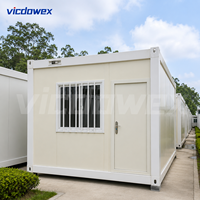 Vicdowex Maison Conteneur Préfabriquée Démontable de 20 pieds, Unité Modulaire à Assemblage Rapide pour Bureau et Entrepôt
