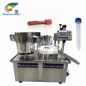 manufacture automatic reagent filling capping and labeling machine vial vaccine test tube filling capping machine