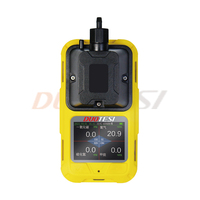 Détecteur de gaz portable 4-en-1 DUOTESI, haute précision, alarmes sonores et lumineuses, barre lumineuse, certifié CE ATEX, fonctionnement continu 12 heures