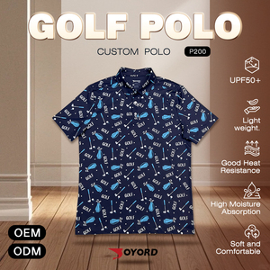 <span class=keywords><strong>Polo</strong></span> da Golf da Uomo con Protezione UV UPF 50, Asciugatura Rapida, Traspirante, Personalizzabile con Logo, Produzione Diretta OEM ODM - Product Image 1