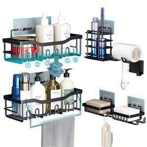 Stainless Steel Soap Holder Bathroom Accessories <b>Shower</b> Caddy Storage Rack Wall Bathroom Shelves Adhesive Bathroom Toilet Holder - Product Image 3