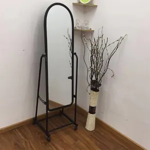 Hot Selling Modern Floor Mirror Standing with Wheel Household Floor Standing Mirror Fashion Latest Design Standing Mirror