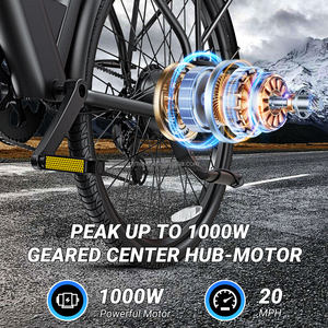 Vélo Électrique Tout-Terrain à Pneus Larges 1000W en Alliage d'Aluminium 26 Pouces – Pièces Détachées pour Vélos Électriques – Expédition Directe depuis l'Entrepôt Américain - Product Image 6
