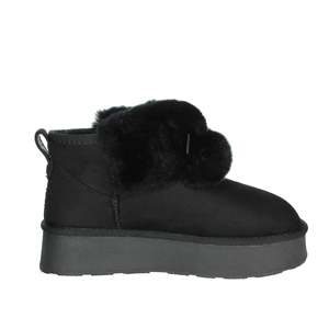 Laura Biagiotti Women's Low Ankle Boots Black Size 36 Winter Warm Fur Trimmed Snow Bootie - Product Image 4