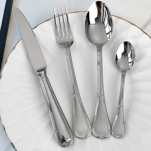 Juego de cubiertos de cocina de acero inoxidable de lujo, juego de cubiertos de <span class=keywords><strong>4</strong></span> Uds., cuchillo, cuchara, tenedor, vajilla elegante, paquete de regalo - Product Image 1