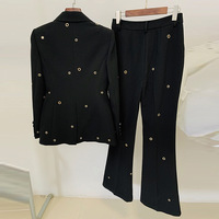 Vêtements pour femmes grandes tailles, ensembles élégants à manches longues, deux pièces, blazer long, robes décontractées de luxe