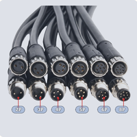 Câble personnalisé M8 4P A/D Code 94V0 Ignifuge/Étanche IP67 24~30AWG pour Automatisation Industrielle / Capteurs / Robotique / Fast Ethernet