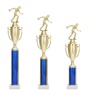 Trofeo <span class=keywords><strong>de</strong></span> Columna con Estatua Masculina <span class=keywords><strong>de</strong></span> Plástico <span class=keywords><strong>de</strong></span> Alta Calidad para Atletismo, Softbol y Balonmano, con Base <span class=keywords><strong>de</strong></span> Mármol para Premios Deportivos DL19 - Product Image 1