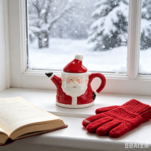 Mug de Noël en céramique blanche avec poignée Père Noël et inscription « Naughty is The New Nice Lettering », vente en gros, cadeau en vrac - Product Image 5