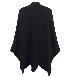<span class=keywords><strong>Poncho</strong></span> châle tricoté en laine mérinos pour femmes mode vente en gros - Product Image 2