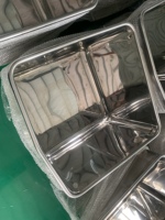 Chariot mobile Euro Bin en acier inoxydable 304 de qualité alimentaire, personnalisé pour la manutention et le stockage, chariot à viande