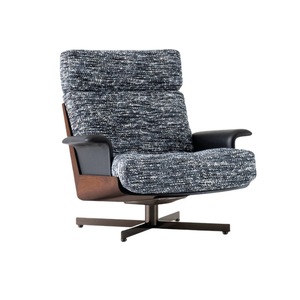 Sillón giratorio italiano moderno respaldo alto Silla de salón de lujo cubierta de lino de tela <span class=keywords><strong>para</strong></span> vestíbulo del Hotel Villa sala de estar ejecutiva - Product Image 1