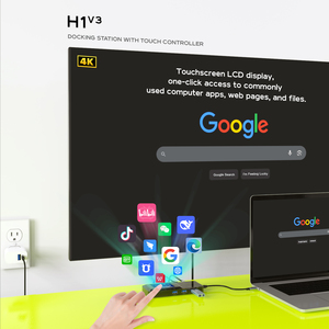 H1ด็อกกิ้ง8-in-1 Type-C พร้อมหน้าจอ LCD และแถบสัมผัส2.4 "สำหรับแล็ปท็อป Windows - Product Image 3