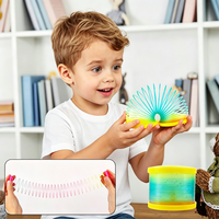 Neues LED-Leucht-Slinky-Spielzeug, Bunte Regenbogen-Spiralfeder, Leuchtende Magische Feder für Kindergeburtstage, Karnevalsspiele