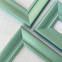 Peinture à l'huile encadrée en bois écologique de conception européenne personnalisée multicolore bleu-vert, art mural, impression en relief