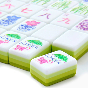 Custom Size Color Durable Portable Eco-Friendly American <b>Mahjong</b> Tiles American Travel <b>Set</b> Art Tiles Green Acrylic Tiles - Product Image 4