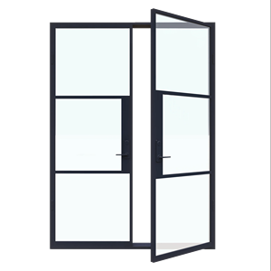 NOCO Europe Standard 72X81 Pouces Modèles Grill Design Aluminium Porte d'entrée à battant français avec poignée et serrure - Product Image 3