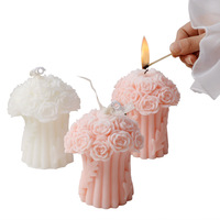 Valentinstag 520 Geschenk Großhandel Handgemachte Duftkerze Souvenir Kreativ Geformter DIY Rosenstrauß Rauchfreie Atmosphäre