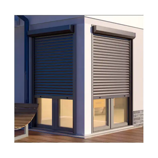 Casa tempestade persianas furacão Outdoor Roller Electric Window Hurricane Proof alumínio Rolling Shutter