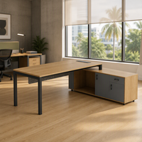 Bureau de travail moderne avec armoire intégrée et tiroir verrouillable – Mobilier commercial pour l'Afrique et l'Asie