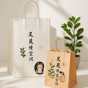Bolsas de Regalo de Papel Ecológicas con Asa, Bolsas de Papel para Compras, Económicas, al por Mayor, para Comida y Comercio Minorista - Product Image 3