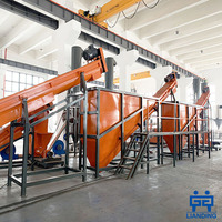 Ligne de recyclage personnalisable pour flocons de bouteilles PET de 300-2000 kg/h, équipement de broyage, lavage et séchage du plastique