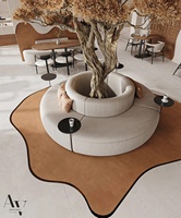 Juego de Mesa y Sillas Modernas de Forma Redonda para Restaurante, Cafetería, Tienda, Muebles para Centro de Salón