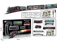 Enfant Puzzle Éducation Jouer Jeu Interactif Cadeau Jouets B/O Électrique Rétro Rail Train Piste Jouets Avec Lumière Musique Véhicule Pour Enfant
