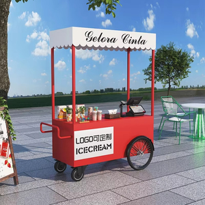 รถเข็นขายอาหารสามล้อเคลื่อนที่สำหรับตลาดกลางคืนร้านกาแฟขนาดเล็ก - Product Image 2