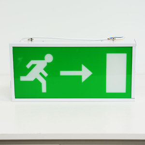 Signalisation lumineuse <span class=keywords><strong>de</strong></span> sortie <span class=keywords><strong>de</strong></span> secours LED avec <span class=keywords><strong>pictogramme</strong></span> clair pour évacuation en usine - Product Image 1