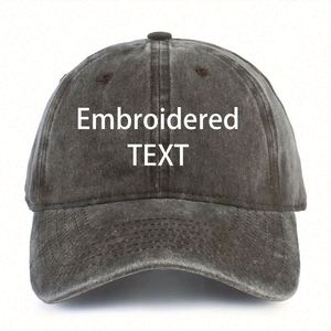 Custom Embroidered Terry Dobby Baseball Cap Vintage Washed <b>Red</b> Adjustable Cotton with White Text for Party Travel and Events - Product Image 4