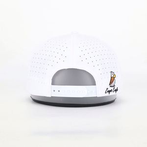 Casquette Snapback Unisexe 5 Panneaux Personnalisée BSCI en Denim Imperméable avec Logo Animal et Nœuds, Trous Découpés au Laser, Cordon en Toile Décontractée pour Extérieur, en Velours Côtelé - Product Image 5