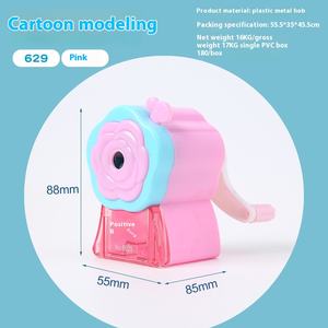 Color de contraste chica corazón diseño portátil dibujos animados <span class=keywords><strong>flor</strong></span> sacapuntas pequeño al por mayor Sacapuntas de plomo para graduación - Product Image 6