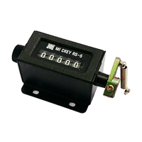 Contador Mecánico Profesional de 4 Dígitos con Rotación, Acción Recíproca, Reinicio a Cero, Modelo RS-5 de Taiwán en Zinc/ABS/Hierro, Color Negro para Máquinas