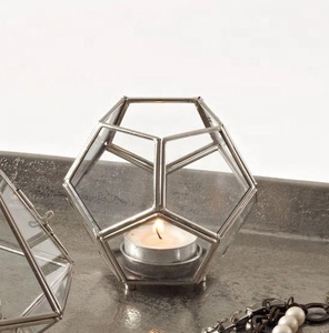 Farol Metálico Geométrico en Forma de Hexágono, Resistente al Calor, Portavelas, Decoración para el Hogar - Product Image 1