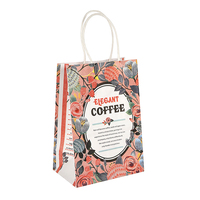 Sacs d'emballage de café à emporter de restaurant écologique imprimé du logo OEM avec poignées torsadées sacs en papier kraft togo commerciaux recyclés pour aliments
