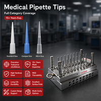 Moule d'injection haute vitesse pour embouts de pipettes en plastique à canaux chauds en acier S136 pour embouts de pipettes de laboratoire