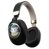 Casque audio MSB4 lumineux, mignon, en forme de poupée de dessin animé, pour enfants, sans fil, pour filles, casque audio sans fil pour le streaming.