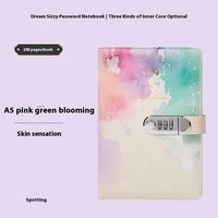 Cuaderno de estudiante de cuenta de mano de tendencia creativa A5, 100 hojas, libro de contraseñas de tapa dura con Diario de bloqueo, papelería transfronteriza