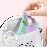 Dessin animé mignon Portable tête ronde peigne à dents pour filles Mini peigne à cheveux pour frange nouveauté cadeau pour enfants