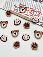 Schattige dierenkleding accessoires, stoffen patches & berenpootjes, wateroplosbaar, gemaakt in China, sample beschikbaar