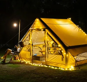 12-Flat açık Oxford kumaş ışık çadır ücretsiz hava ayağı çatı şişme grup kampı kamp çadırı