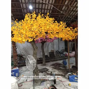 LK20190810-50 artificielle d'intérieur décoratif jaune ginkgo arbres pour vacances destival